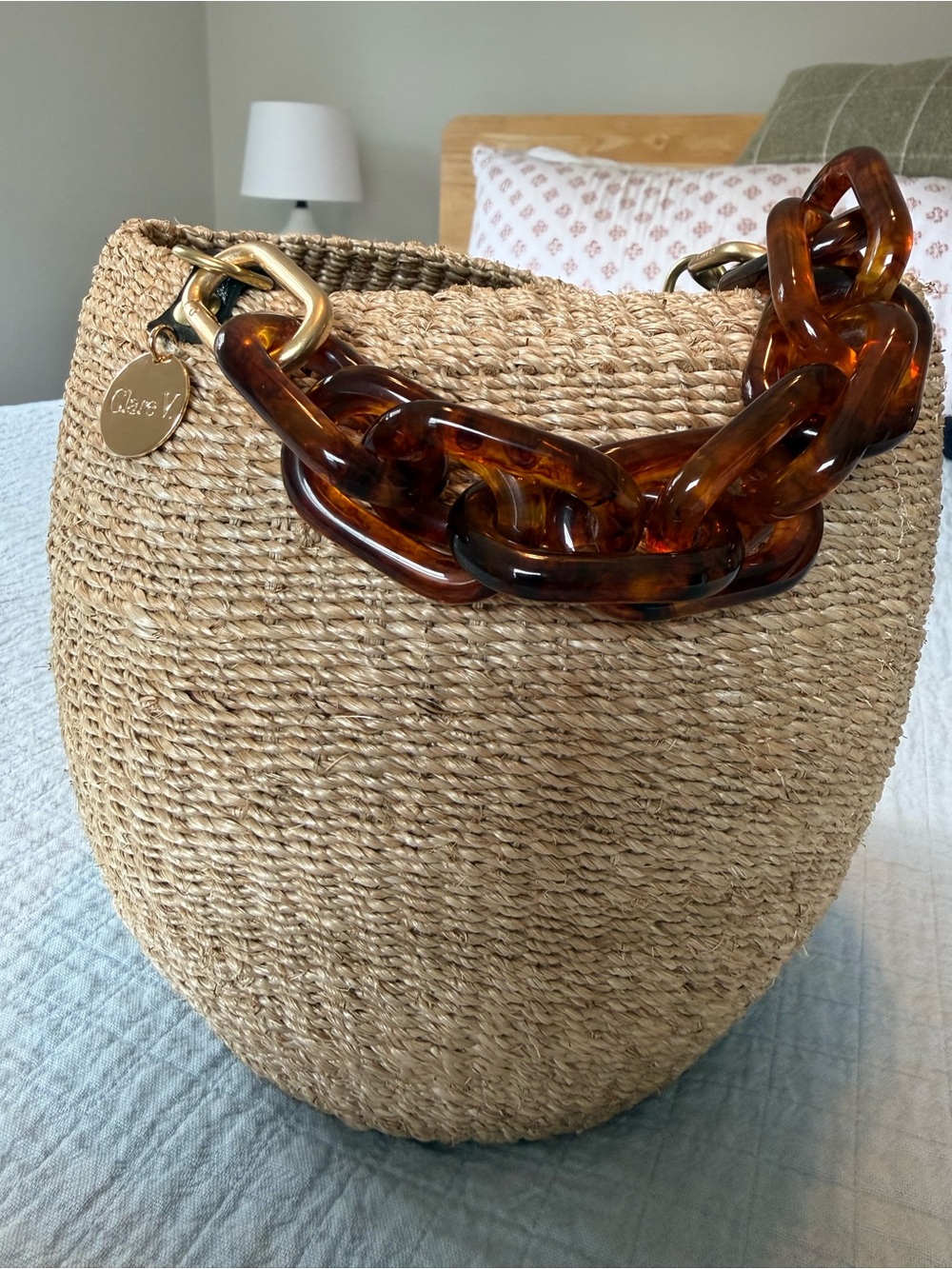 Clare V. Pot de Miel Bag with Resin Top Handle - Picture 3 of 5